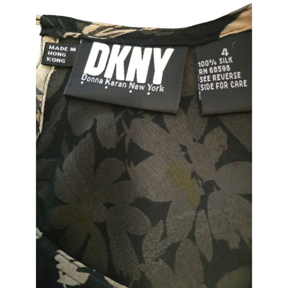 DKNY 100% Silk Floral Maxi Dress - Picture 5 of 5